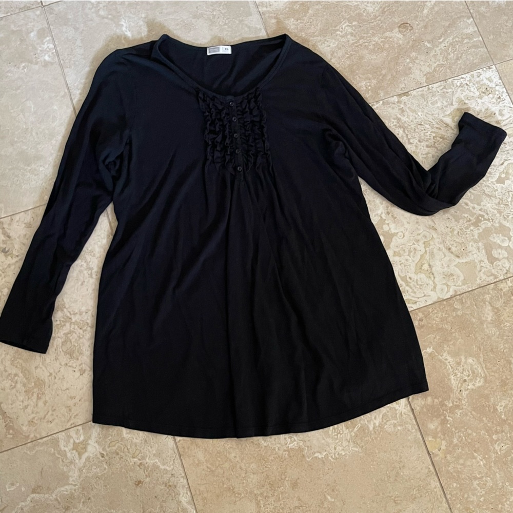 Old Navy Tuxedo Ruffled Top
